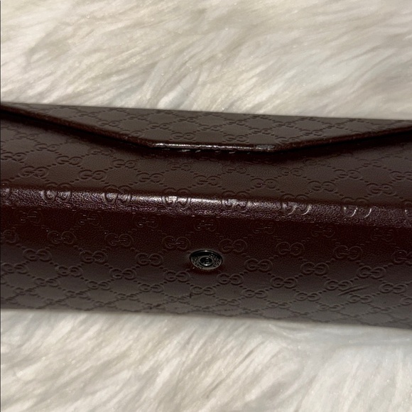 Gucci GG Monogram Foldable Sunglasses Case Brown Authentic - Picture 8 of 11